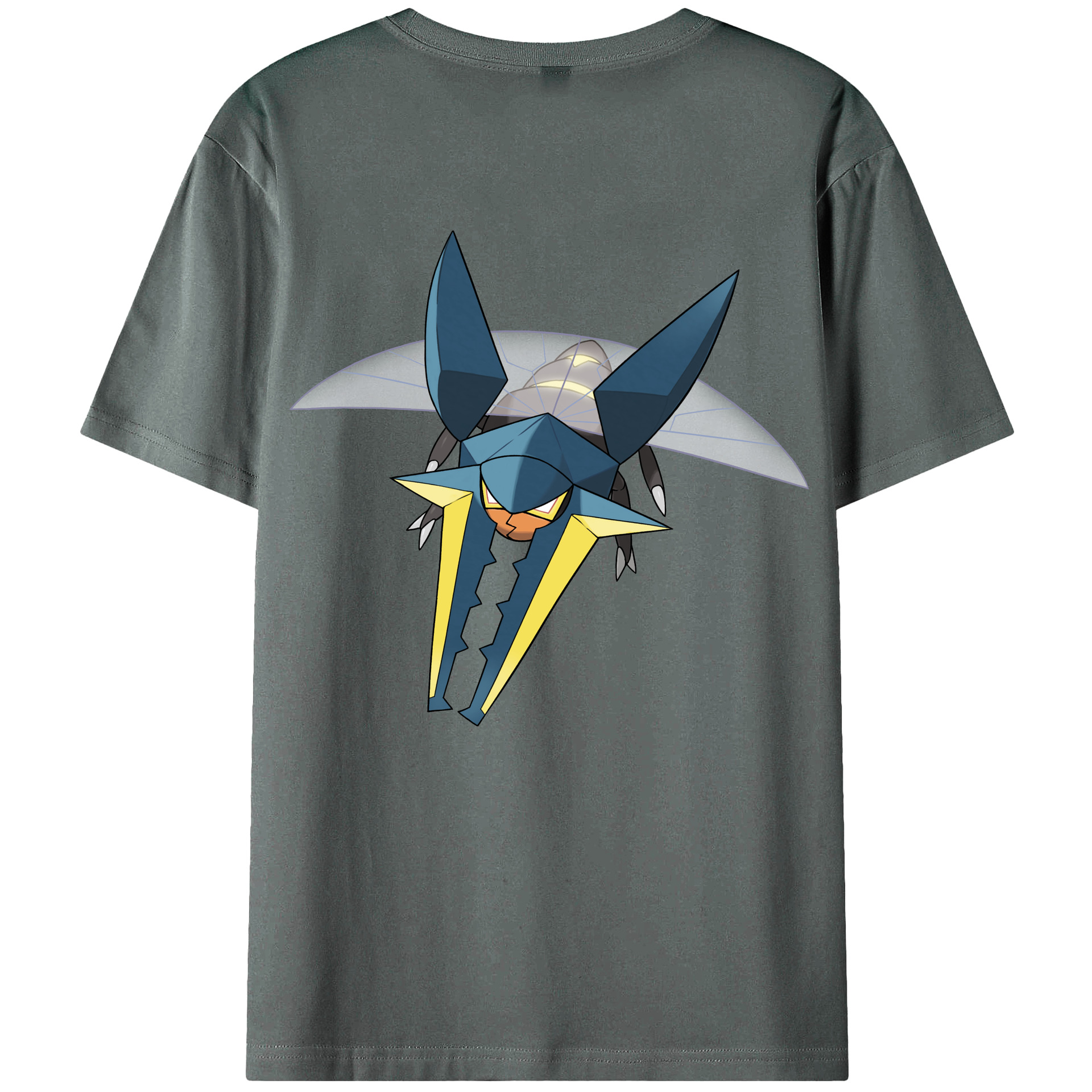 （画像用） ポケットモンスター Pokémon 綿100％ メンズ半袖Tシャツ（バックプリント） 通気性
